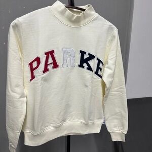 Parker Women's Cream Sweatshirt with Multicolor Lettering